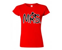 Load image into Gallery viewer, Red color MRS design T Shirt for Woman