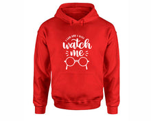 Load image into Gallery viewer, I Can and I Will Watch Me inspirational quote hoodie. Red Hoodie, hoodies for men, unisex hoodies