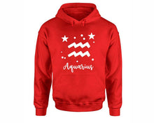 Load image into Gallery viewer, Aquarius Zodiac Sign hoodies. Red Hoodie, hoodies for men, unisex hoodies