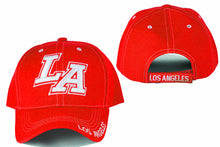 Load image into Gallery viewer, LA Los Angeles designer baseball hats, embroidered baseball caps, Red White baseball cap
