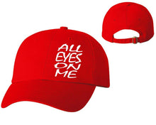 Load image into Gallery viewer, All Eyes On Me designer baseball hats, vinyl design baseball caps, heat transfer cap