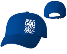Load image into Gallery viewer, Only God Can Judge Me designer baseball hats, vinyl design baseball caps, heat transfer cap
