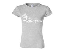將圖片載入圖庫檢視器 Sports Grey color Princess design T Shirt for Woman