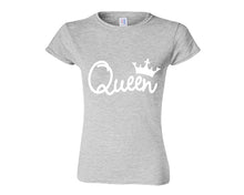 將圖片載入圖庫檢視器 Sports Grey color Queen design T Shirt for Woman