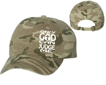 Load image into Gallery viewer, Only God Can Judge Me designer baseball hats, vinyl design baseball caps, heat transfer cap