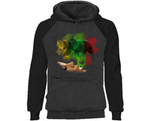 將圖片載入圖庫檢視器 Woman Rasta Smoke Bear designer hoodies. Black Charcoal Hoodie, hoodies for men, unisex hoodies