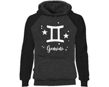 將圖片載入圖庫檢視器 Gemini Zodiac Sign hoodie. Black Charcoal Hoodie, hoodies for men, unisex hoodies