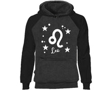 Load image into Gallery viewer, Leo Zodiac Sign hoodie. Black Charcoal Hoodie, hoodies for men, unisex hoodies