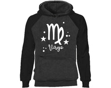 Load image into Gallery viewer, Virgo Zodiac Sign hoodie. Black Charcoal Hoodie, hoodies for men, unisex hoodies