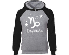 Load image into Gallery viewer, Capricorn Zodiac Sign hoodie. Black Grey Hoodie, hoodies for men, unisex hoodies