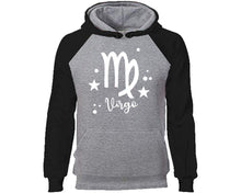 Load image into Gallery viewer, Virgo Zodiac Sign hoodie. Black Grey Hoodie, hoodies for men, unisex hoodies