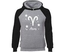 將圖片載入圖庫檢視器 Aries Zodiac Sign hoodie. Black Grey Hoodie, hoodies for men, unisex hoodies