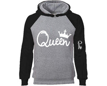 將圖片載入圖庫檢視器 Queen designer hoodies. Black Grey Hoodie, hoodies for men, unisex hoodies