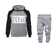 將圖片載入圖庫檢視器 Rap Hip-Hop R&B outfits bottom and top, Black Grey hoodies for men, Black Grey mens joggers. Hoodie and jogger pants for mens