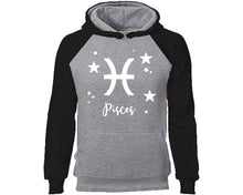 Load image into Gallery viewer, Pisces Zodiac Sign hoodie. Black Grey Hoodie, hoodies for men, unisex hoodies