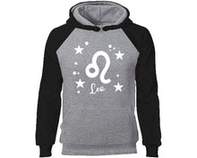 Load image into Gallery viewer, Leo Zodiac Sign hoodie. Black Grey Hoodie, hoodies for men, unisex hoodies