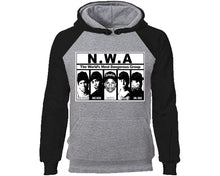 Load image into Gallery viewer, NWA designer hoodies. Black Grey Hoodie, hoodies for men, unisex hoodies