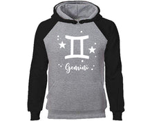 將圖片載入圖庫檢視器 Gemini Zodiac Sign hoodie. Black Grey Hoodie, hoodies for men, unisex hoodies