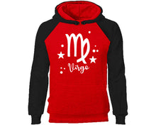 Load image into Gallery viewer, Virgo Zodiac Sign hoodie. Black Red Hoodie, hoodies for men, unisex hoodies