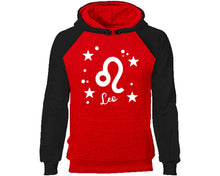 Load image into Gallery viewer, Leo Zodiac Sign hoodie. Black Red Hoodie, hoodies for men, unisex hoodies
