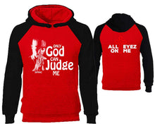 Load image into Gallery viewer, Only God Can Judge Me designer hoodies. Black Red Hoodie, hoodies for men, unisex hoodies