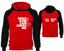 Load image into Gallery viewer, Only God Can Judge Me designer hoodies. Black Red Hoodie, hoodies for men, unisex hoodies