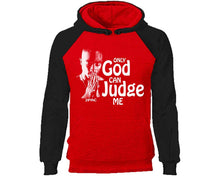 Load image into Gallery viewer, Only God Can Judge Me designer hoodies. Black Red Hoodie, hoodies for men, unisex hoodies