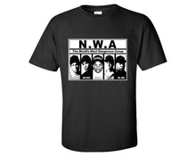 Load image into Gallery viewer, NWA custom t shirts, graphic tees. Black t shirts for men. Black t shirt for mens, tee shirts.