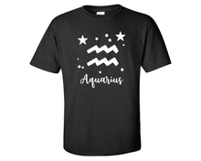 Load image into Gallery viewer, Aquarius custom t shirts, graphic tees. Black t shirts for men. Black t shirt for mens, tee shirts.