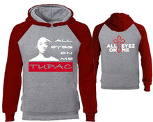 將圖片載入圖庫檢視器 All Eyes On Me designer hoodies. Burgundy Grey Hoodie, hoodies for men, unisex hoodies