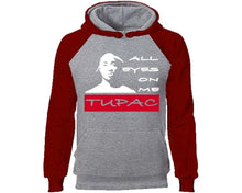 將圖片載入圖庫檢視器 All Eyes On Me designer hoodies. Burgundy Grey Hoodie, hoodies for men, unisex hoodies