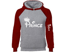 將圖片載入圖庫檢視器 Prince designer hoodies. Burgundy Grey Hoodie, hoodies for men, unisex hoodies