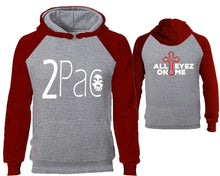 將圖片載入圖庫檢視器 Rap Hip-Hop R&B designer hoodies. Burgundy Grey Hoodie, hoodies for men, unisex hoodies