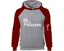 將圖片載入圖庫檢視器 Princess designer hoodies. Burgundy Grey Hoodie, hoodies for men, unisex hoodies
