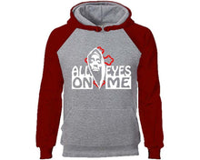 Load image into Gallery viewer, All Eyes On Me designer hoodies. Burgundy Grey Hoodie, hoodies for men, unisex hoodies