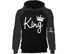 Load image into Gallery viewer, King designer hoodies. Charcoal Black Hoodie, hoodies for men, unisex hoodies