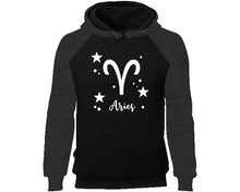 將圖片載入圖庫檢視器 Aries Zodiac Sign hoodie. Charcoal Black Hoodie, hoodies for men, unisex hoodies