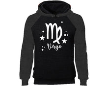 Load image into Gallery viewer, Virgo Zodiac Sign hoodie. Charcoal Black Hoodie, hoodies for men, unisex hoodies