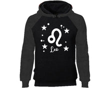 Load image into Gallery viewer, Leo Zodiac Sign hoodie. Charcoal Black Hoodie, hoodies for men, unisex hoodies