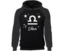 Load image into Gallery viewer, Libra Zodiac Sign hoodie. Charcoal Black Hoodie, hoodies for men, unisex hoodies