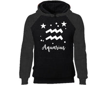 將圖片載入圖庫檢視器 Aquarius Zodiac Sign hoodie. Charcoal Black Hoodie, hoodies for men, unisex hoodies