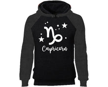 Load image into Gallery viewer, Capricorn Zodiac Sign hoodie. Charcoal Black Hoodie, hoodies for men, unisex hoodies