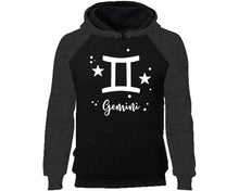 將圖片載入圖庫檢視器 Gemini Zodiac Sign hoodie. Charcoal Black Hoodie, hoodies for men, unisex hoodies