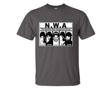 Load image into Gallery viewer, NWA custom t shirts, graphic tees. Charcoal t shirts for men. Charcoal t shirt for mens, tee shirts.