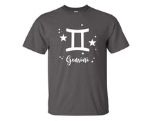Load image into Gallery viewer, Gemini custom t shirts, graphic tees. Charcoal t shirts for men. Charcoal t shirt for mens, tee shirts.