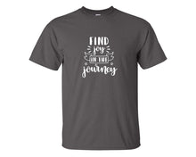 Load image into Gallery viewer, Find Joy In The Journey custom t shirts, graphic tees. Charcoal t shirts for men. Charcoal t shirt for mens, tee shirts.