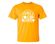 將圖片載入圖庫檢視器 Rise and Grind custom t shirts, graphic tees. Gold t shirts for men. Gold t shirt for mens, tee shirts.