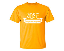 Load image into Gallery viewer, Shit Got Real custom t shirts, graphic tees. Gold t shirts for men. Gold t shirt for mens, tee shirts.