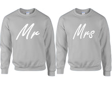 將圖片載入圖庫檢視器 Mr and Mrs couple sweatshirts. Sports Grey sweaters for men, sweaters for women. Sweat shirt. Matching sweatshirts for couples