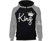 Load image into Gallery viewer, King designer hoodies. Grey Black Hoodie, hoodies for men, unisex hoodies
